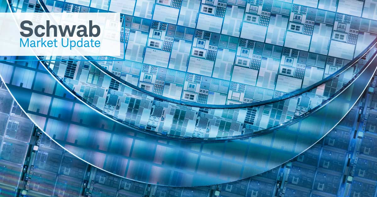Schwab Market Update: The surface of silicon wafers and microcircuits.