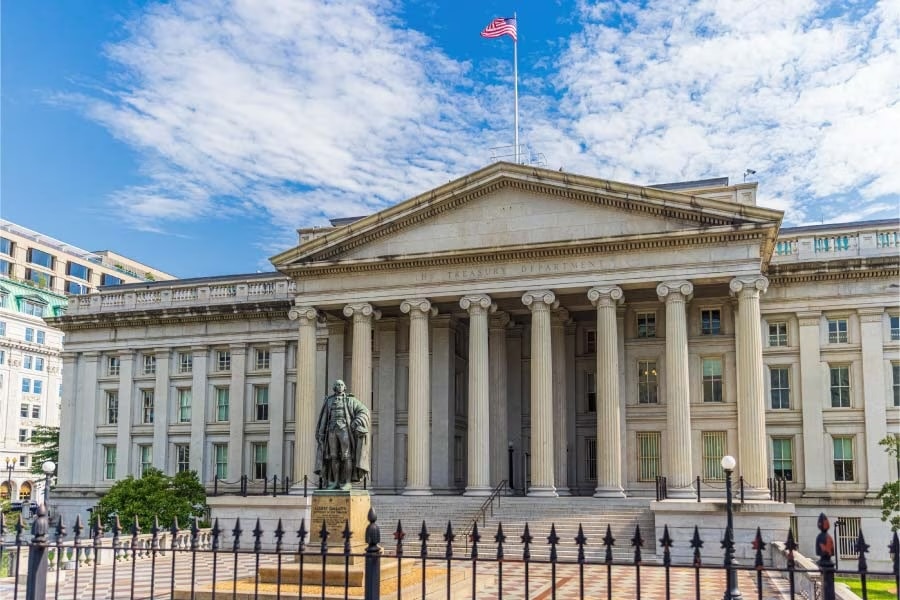 Treasury building in DC.